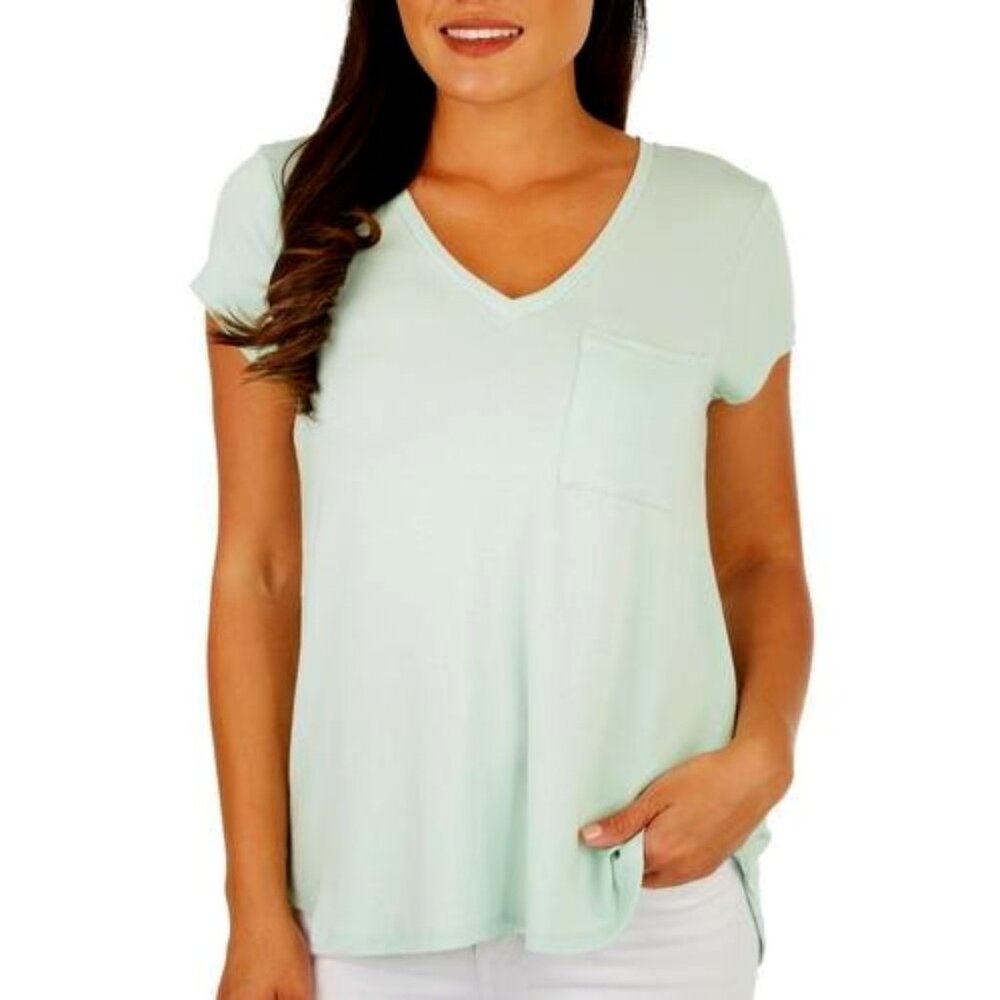 405 Cupio Womens Juliana Crepe Short Sleeve Top Size: Small Color: JADE NWT